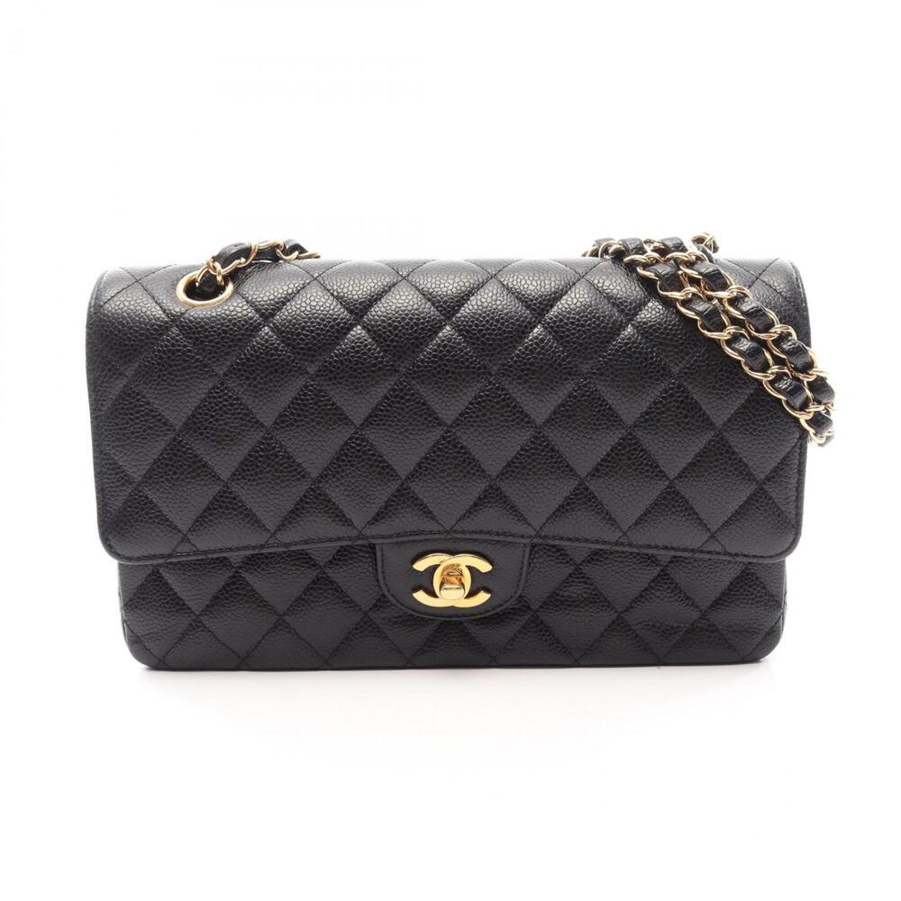 Chanel Matelassé Double Flap Shoulder Bag/Handbag, Caviar Leather (Grained Ca...